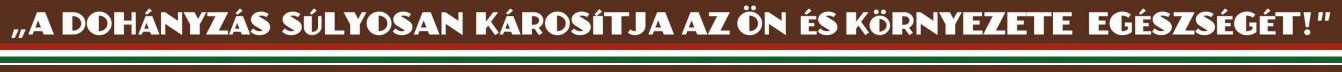 A dohányzás káros az egészségre